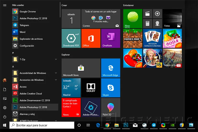 Geeknetic Microsoft dejará de dar soporte en Windows 10 a la versión 1803 (actualización de Abril 2018) a partir del 12 de noviembre  2