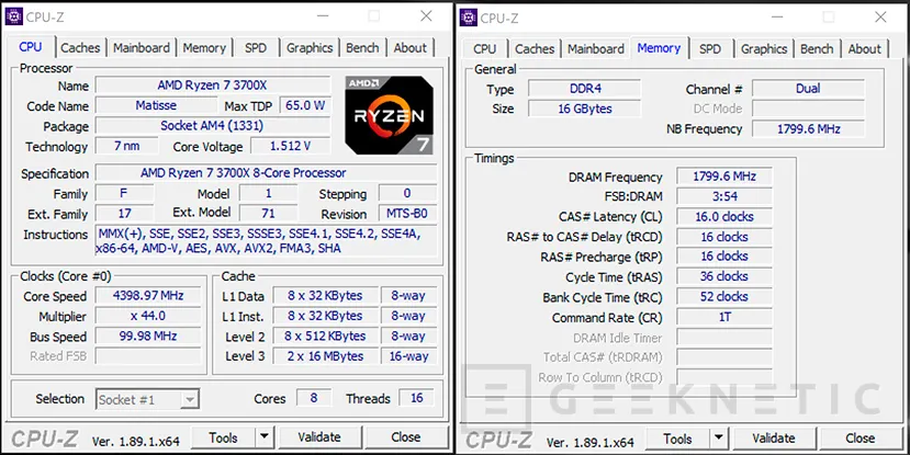 Geeknetic Review AMD Ryzen 7 3700X y AMD Ryzen 9 3900X 10