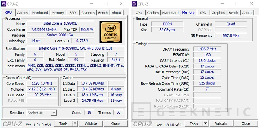 Geeknetic Review Intel Core i9-10980XE 8
