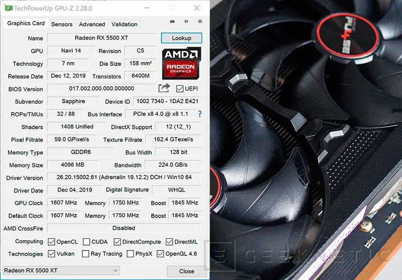 Geeknetic Review AMD Radeon RX 5500XT 5