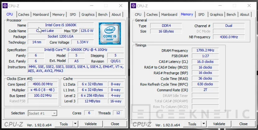 Geeknetic Intel Core i5-10600K Review 6