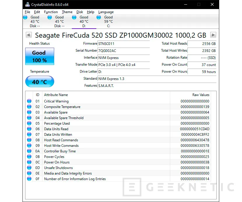 Geeknetic Seagate Firecuda Gaming SSD 520 Gen4 1TB Review 7