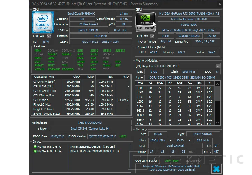 Geeknetic Intel NUC 9 Extreme NUC9i9QNX Review 20