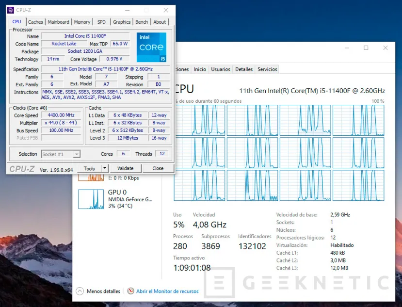 Geeknetic Intel Core i5-11400F Review 8