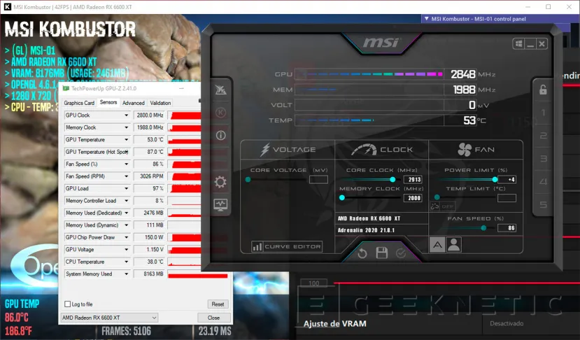 Geeknetic MSI AMD Radeon RX 6600 XT Gaming 8G Review 24