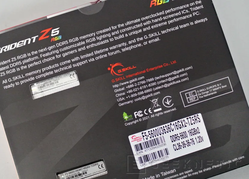 Geeknetic G.SKILL Trident Z5 RGB DDR5 32GB-5600MHz C36 Review 1