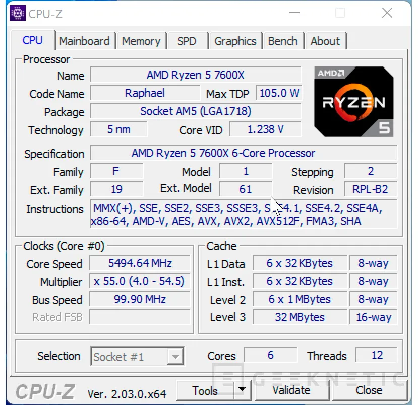 Geeknetic AMD Ryzen 5 7600X Review 11
