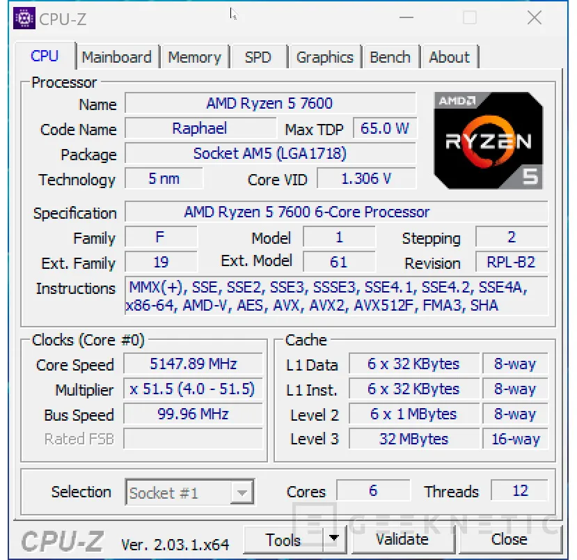 Geeknetic AMD Ryzen 5 7600 Review 9