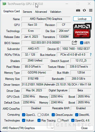 Geeknetic AMD Radeon RX 7600 8GB Review 9
