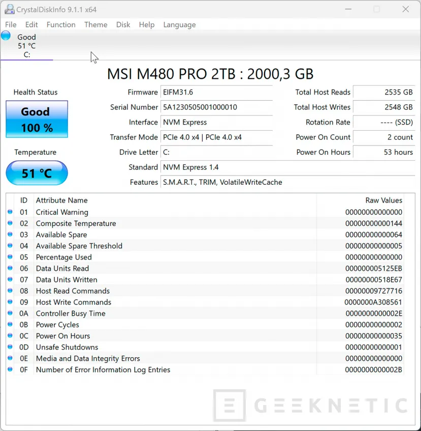 Geeknetic MSI SPATIUM M480 Pro 2TB Review 9