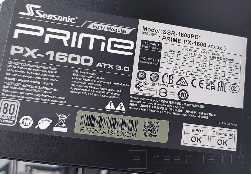 Geeknetic SeaSonic Prime PX-1600 ATX 3.0 Review 11