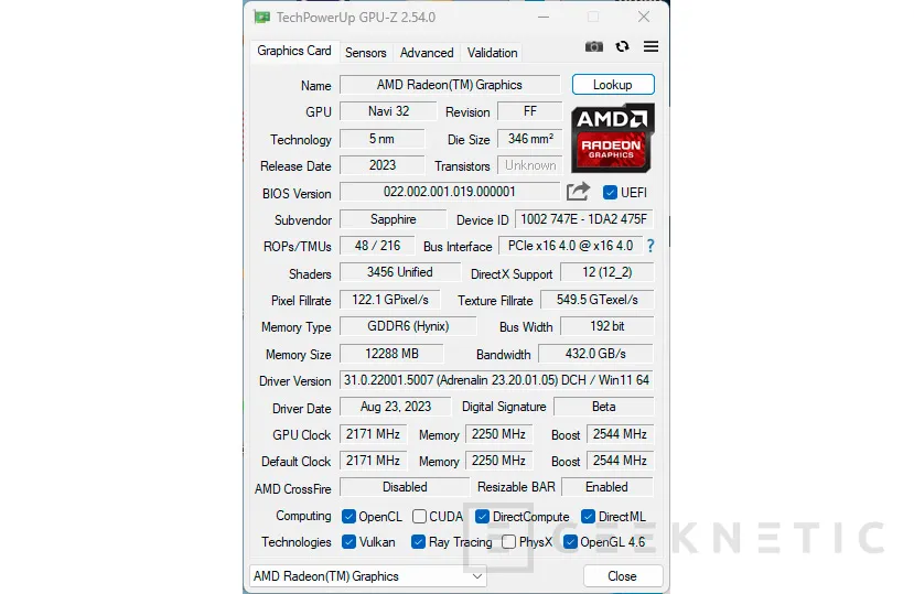 Geeknetic Sapphire PULSE AMD Radeon RX 7700 XT Review 6