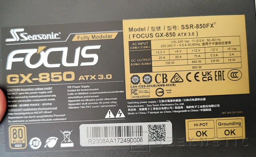 Geeknetic Seasonic Focus GX-850 ATX3 Review 9