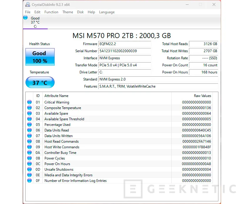 Geeknetic MSI SPATIUM M570 Pro 2TB Review 18