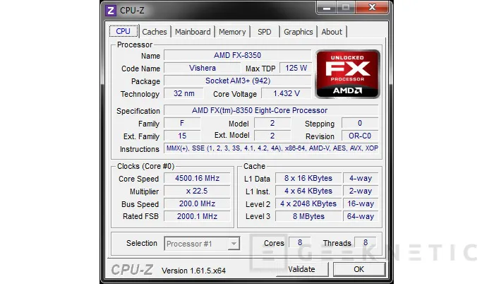Geeknetic AMD Vishera. AMD FX-8350 9
