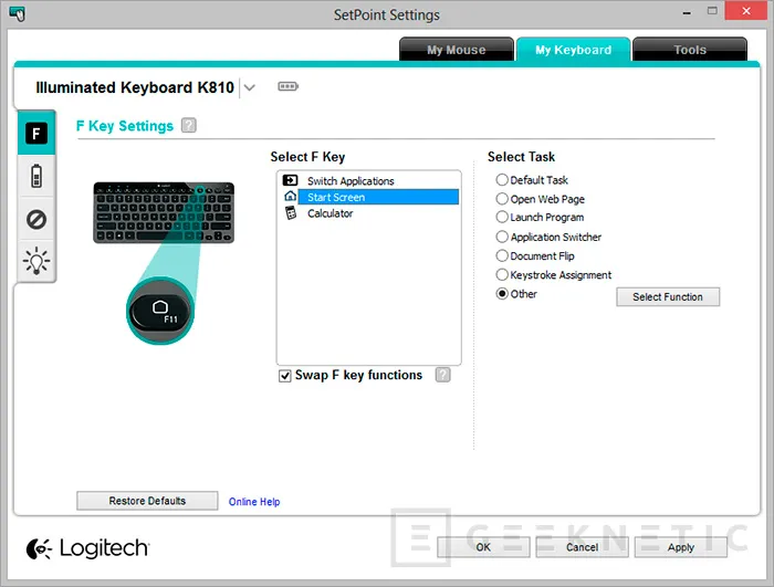 Logitech Teclado iluminado Bluetooth K810