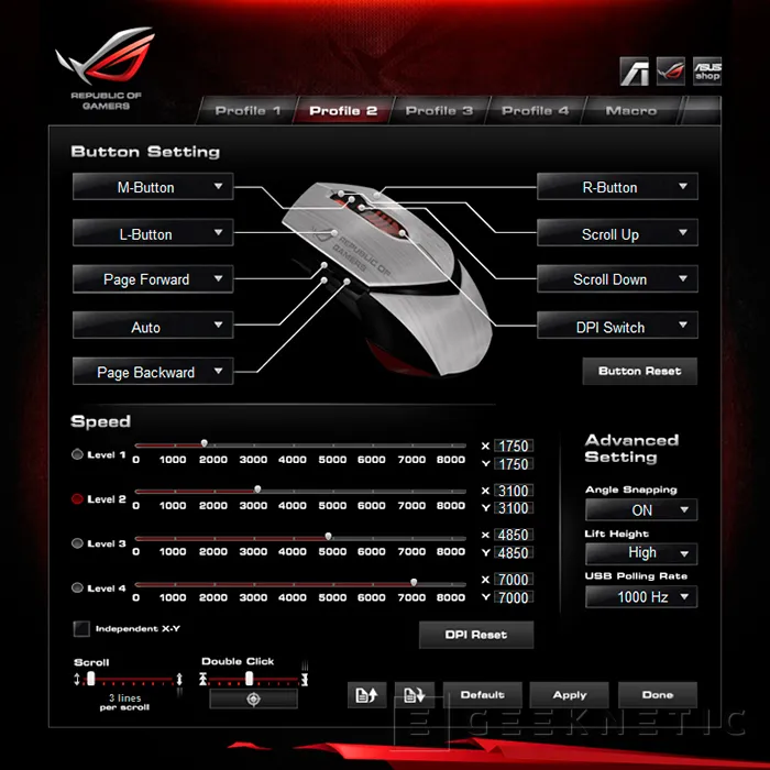 Geeknetic ASUS GX1000 Eagle Eye Mouse 8
