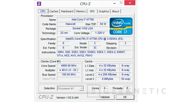 Geeknetic Intel Core cuarta generación. Core i7-4770k 18