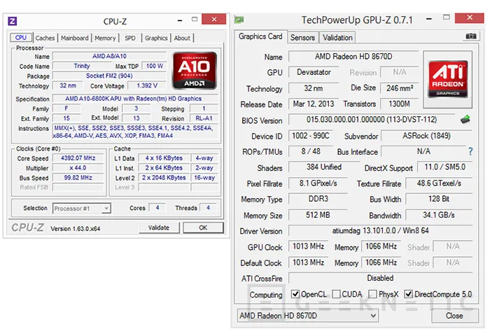Geeknetic AMD Richland. A10-6800K 12