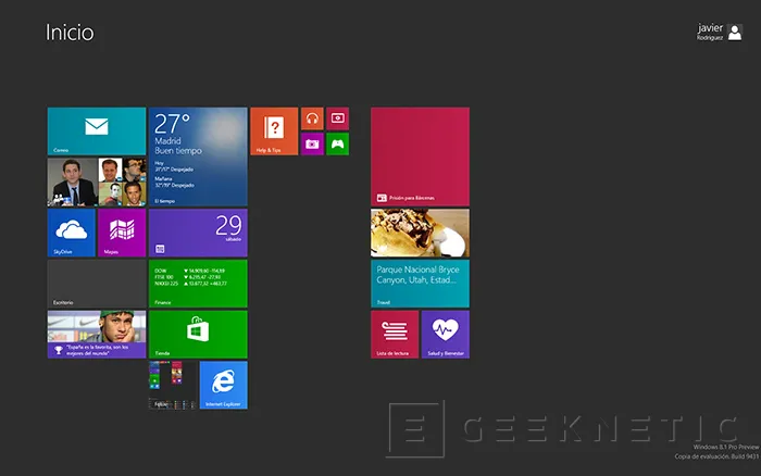 Geeknetic Windows 8.1 Preview 1