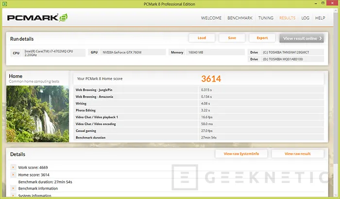 Geeknetic Acer Aspire V3-722G. Geforce GTX 760M 15