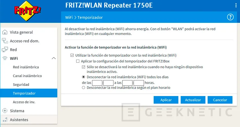 Geeknetic Punto de acceso y repetidor FRITZ!WLAN Repeater 1750E 8
