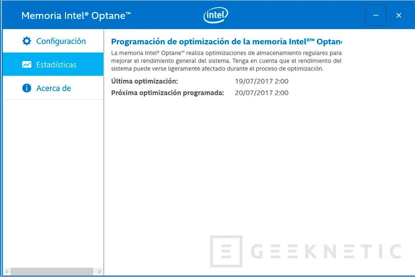 Geeknetic Intel Optane Memory 32GB 4