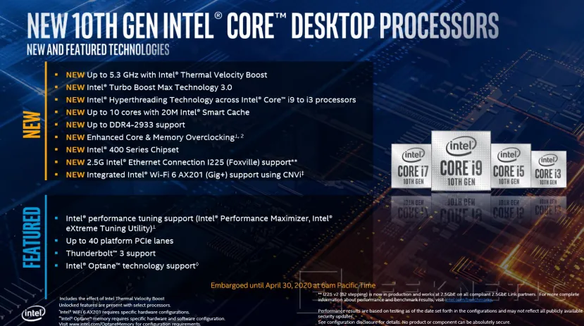 Geeknetic Intel Core 10a Generación (Comet Lake-S) para sobremesa - Todo lo que necesitas saber 10