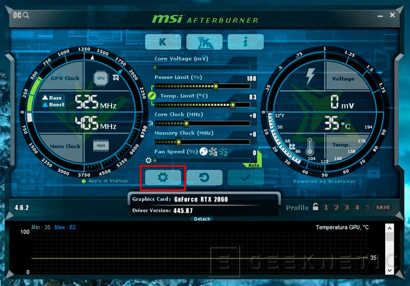 Geeknetic MSI Afterburner: Cómo monitorizar FPS, temperatura y otros valores del PC con su OSD 3