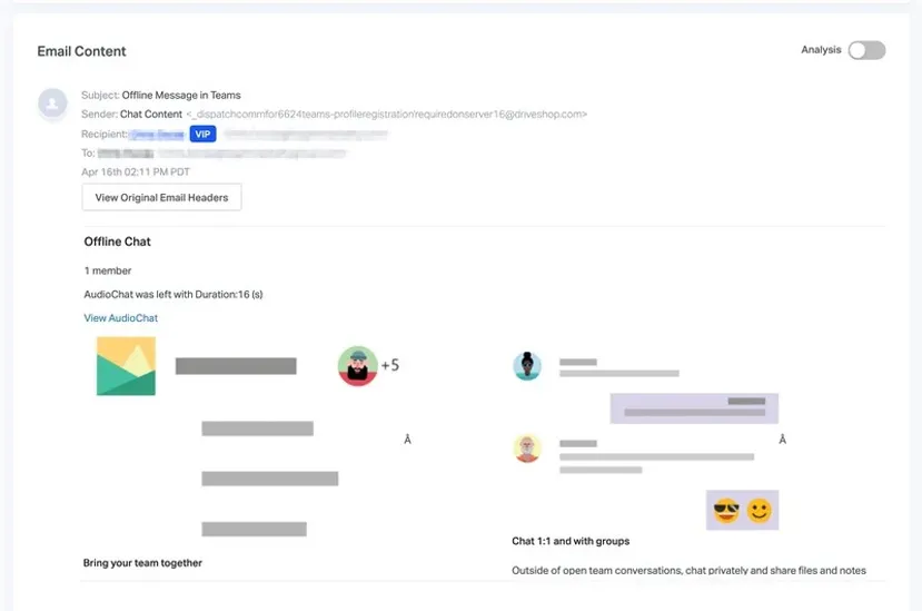 Geeknetic Una campaña de phishing dirigida a usuarios de Microsoft Teams afecta a 50.000 direcciones de correo 1