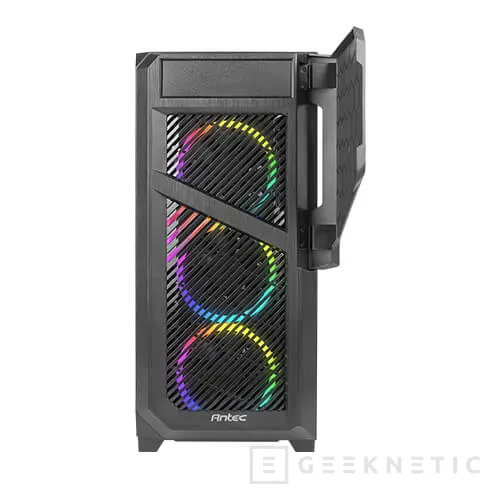 Geeknetic Cinco ventiladores de serie y controlador físico para la iluminación ARGB es lo que ofrece la semitorre Antec DP502 FLUX 3