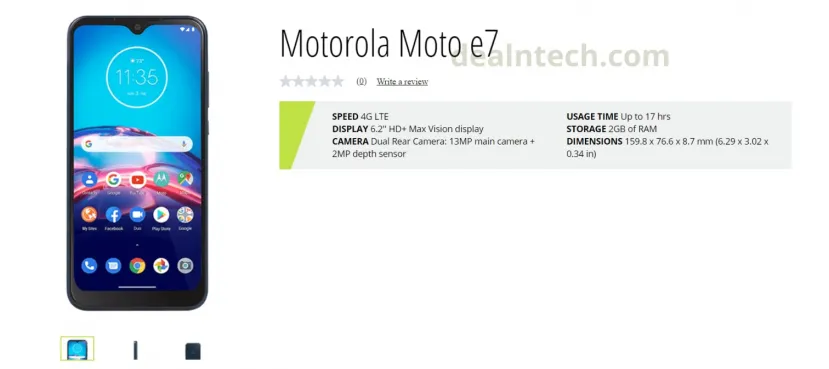 Geeknetic El smartphone Motorola Moto E7 aparece en una tienda online en configuración 2/32 GB por unos 120 Euros 1