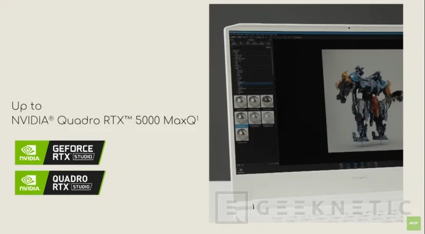Geeknetic Acer actualiza los portátiles ConceptD 7 y 7 Pro con hasta NVIDIA Quadro RTX 5000 y el Acer ConceptD 300 con NVIDIA RTX 3070 5