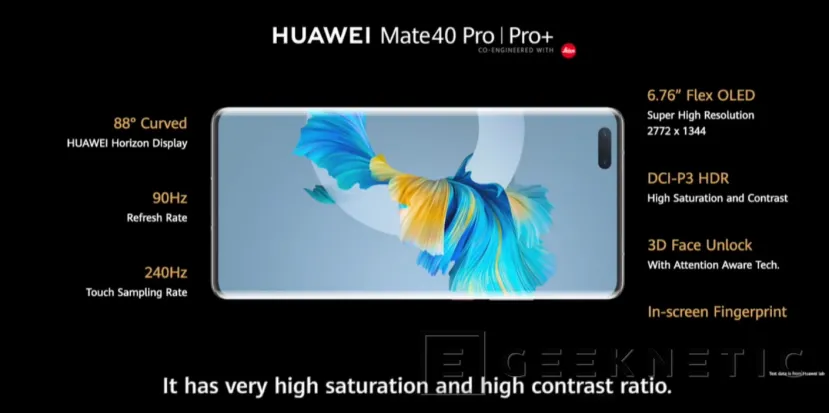 Geeknetic Los Huawei Mate 40 Pro y Pro+ llegan con pantalla de 90Hz y hasta cinco cámaras traseras 6