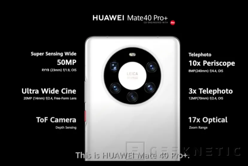 Geeknetic Los Huawei Mate 40 Pro y Pro+ llegan con pantalla de 90Hz y hasta cinco cámaras traseras 13