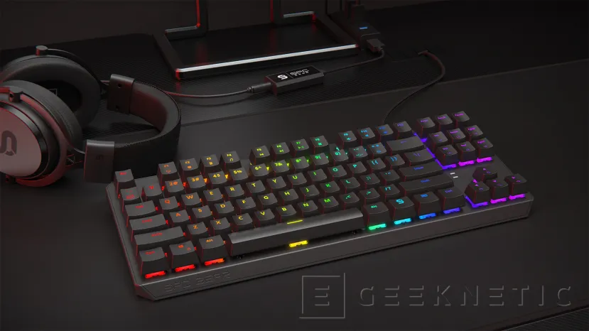 Geeknetic Interruptores Kailh mecánicos, iluminación RGB y formato TKL en el teclado SPC Gear GK630K por 55 Euros 3