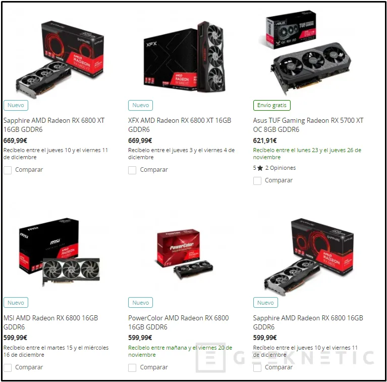 Las AMD Radeon RX 6800 y RX 6800 XT salen a la venta hoy a las 15:00 en  España - Noticia