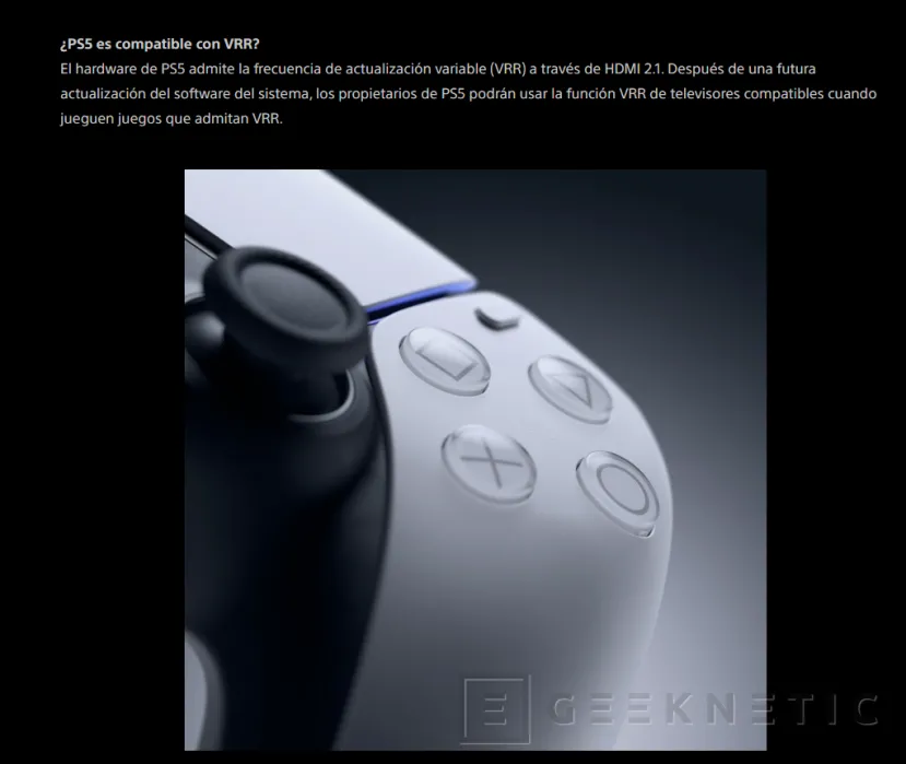 Geeknetic La PlayStation 5 tendrá VRR en el futuro mediante una actualización de software 1