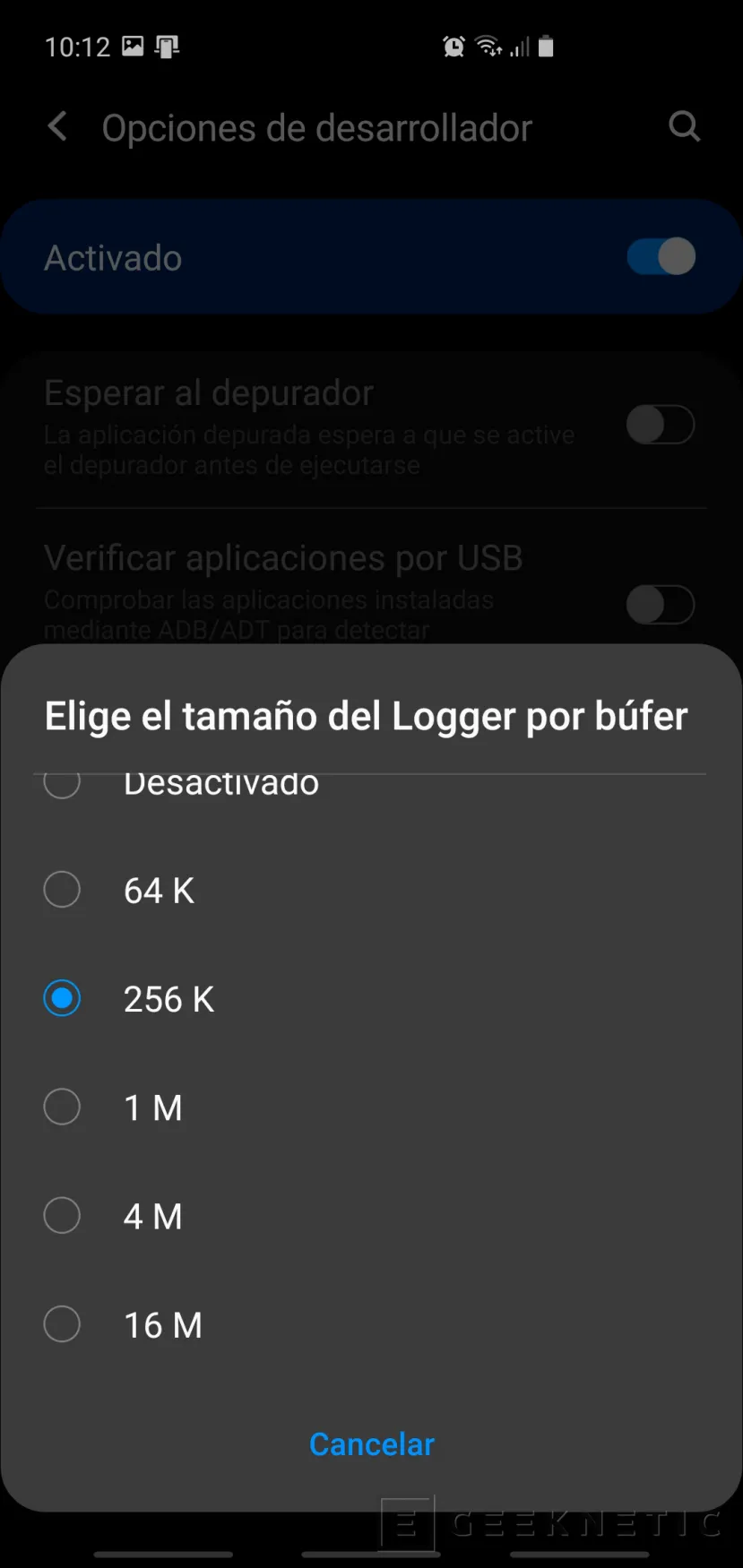Geeknetic Optimizar Android aumentando el tamaño del buffer del registro 11