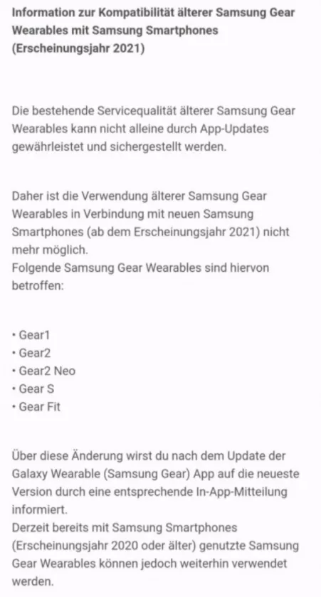 Geeknetic Los terminales Samsung de 2021 dejarán de ser compatibles con algunos relojes Galaxy Gear 1