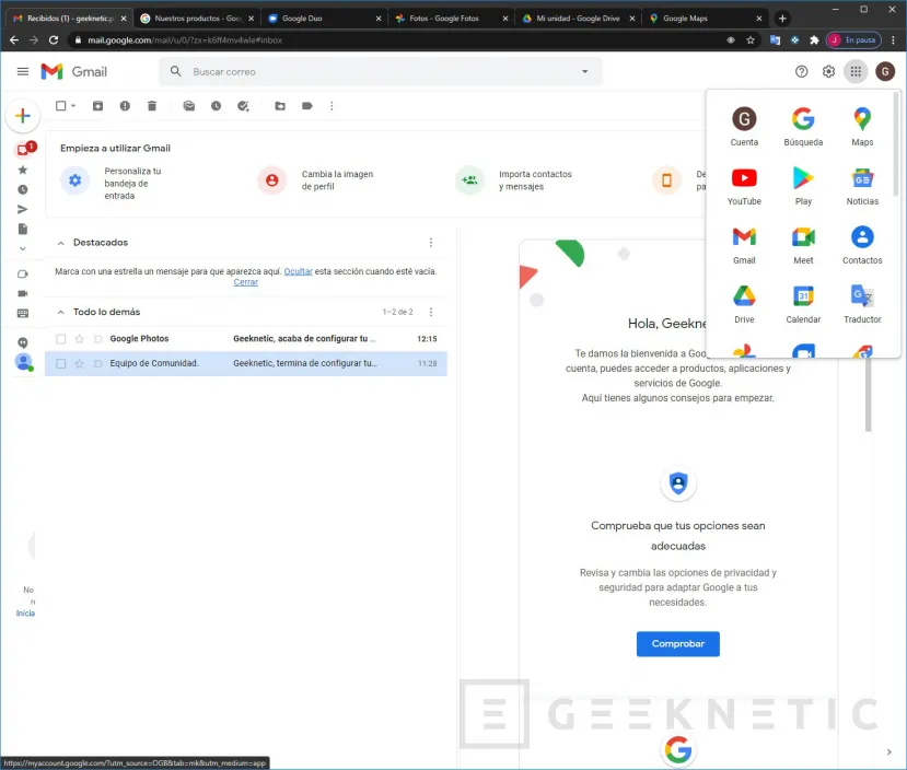 Geeknetic Cómo crear una cuenta de Gmail 10
