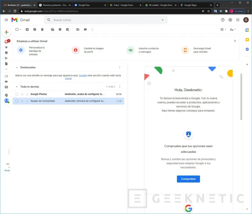 Geeknetic Cómo crear una cuenta de Gmail 1