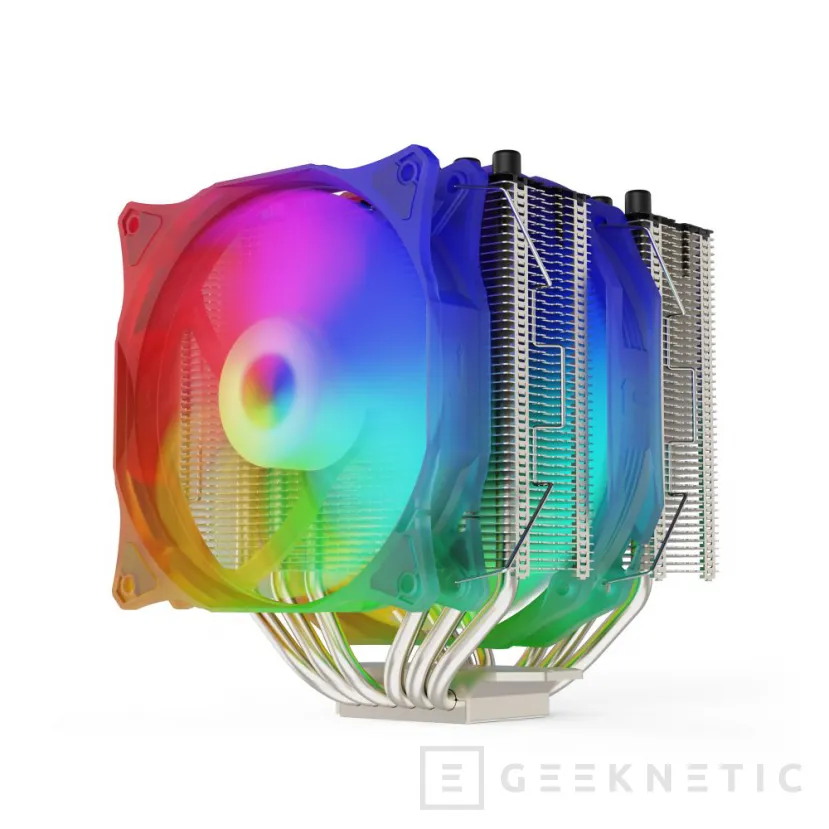 Geeknetic Diseño de doble torre e iluminación RGB direccionable en el nuevo disipador Silentium PC Grandis 3 EVO ARGB 1