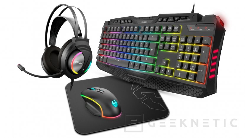 Krom anuncia su nuevo pack de periféricos Gaming Kritic formado por ratón,  teclado y auriculares con iluminación RGB