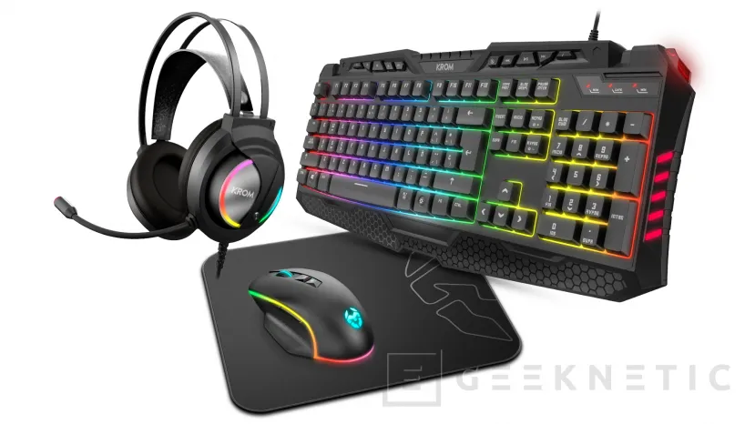 Geeknetic Krom anuncia su nuevo pack de periféricos Gaming Kritic formado por ratón, teclado y auriculares con iluminación RGB  1
