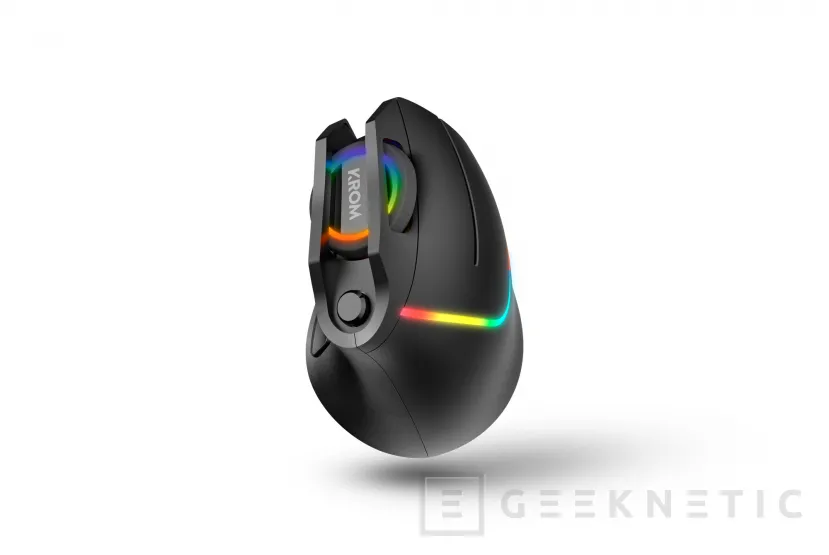 Geeknetic Krom KAOX, un ratón gaming ergonómico en formato vertical con iluminación RGB 1