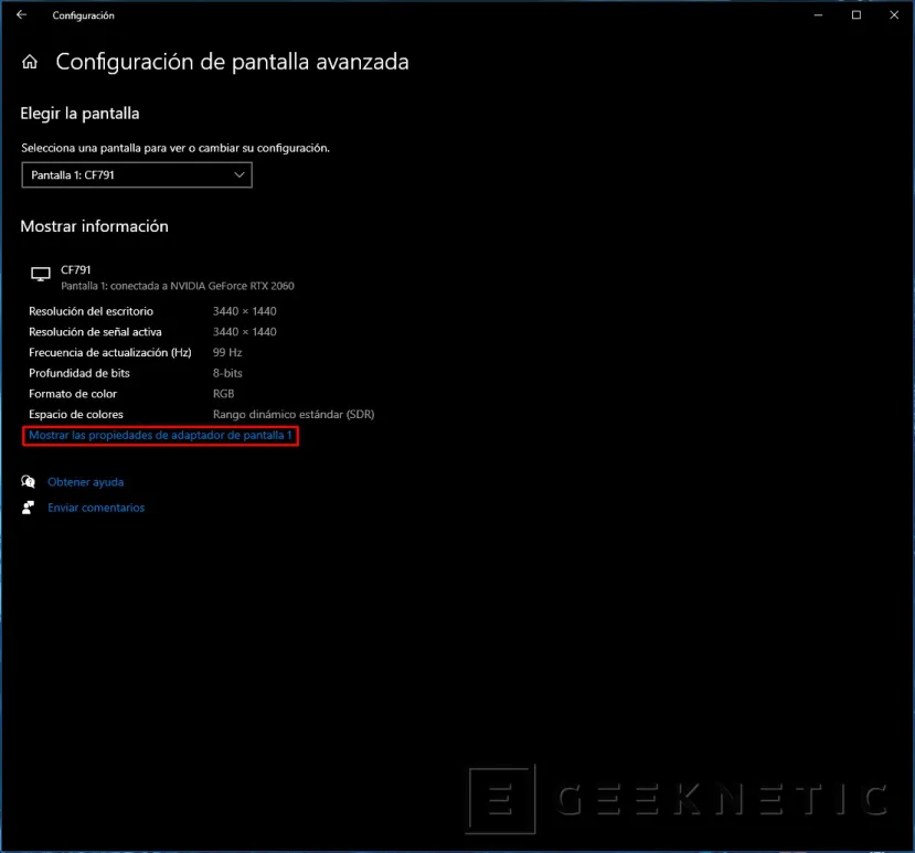 Geeknetic Cómo calibrar la pantalla en Windows 10 4
