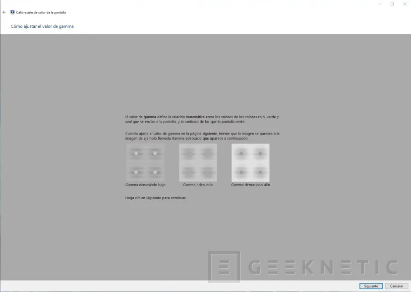 Geeknetic Cómo calibrar la pantalla en Windows 10 9
