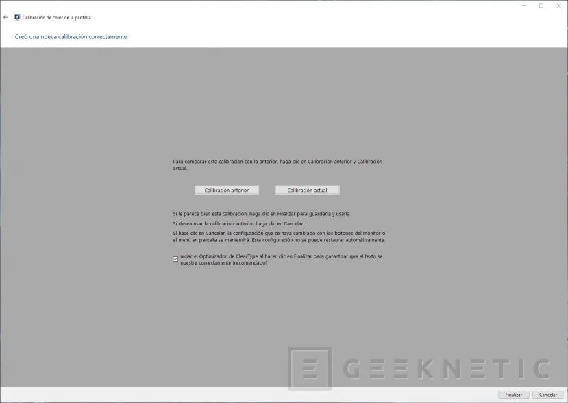 Geeknetic Cómo calibrar la pantalla en Windows 10 17