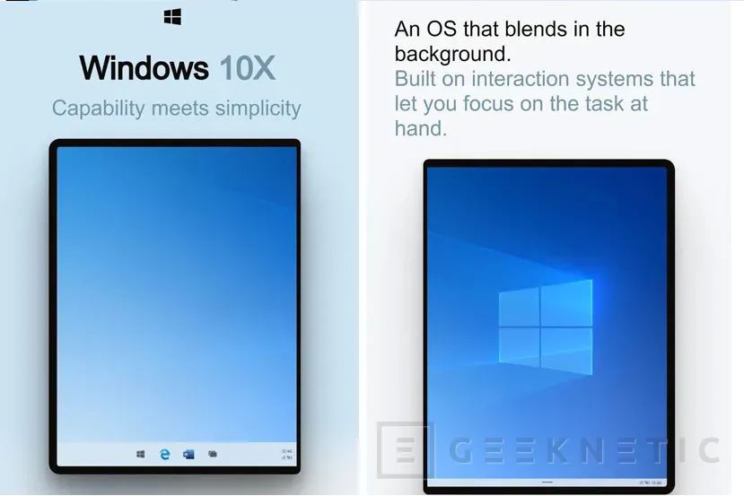 Geeknetic Windows 10X debutará en dispositivos con una sola pantalla 1